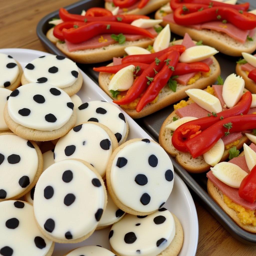 Dalmatian Cookies and Firetruck Sandwiches