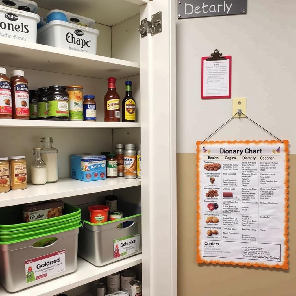 Daycare food label organization system