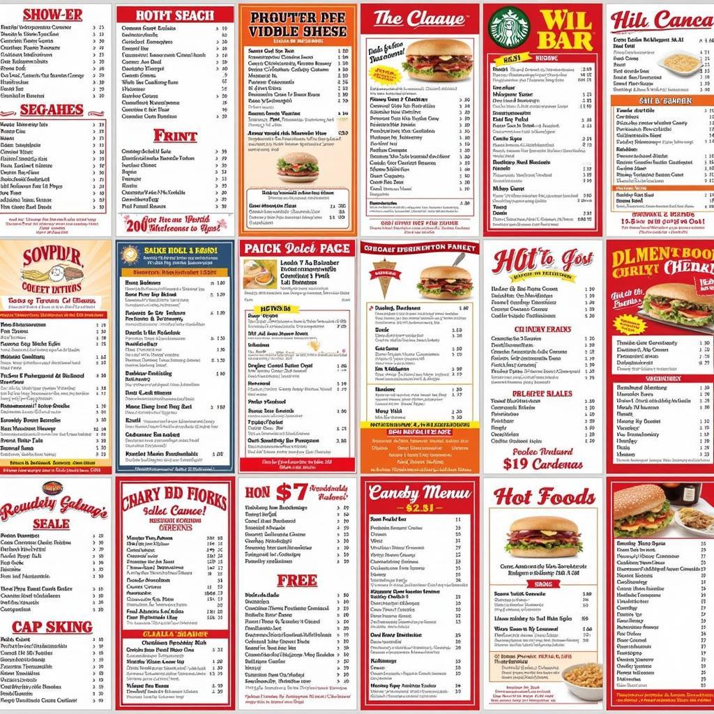 Examples of Deli Hot Food Menus