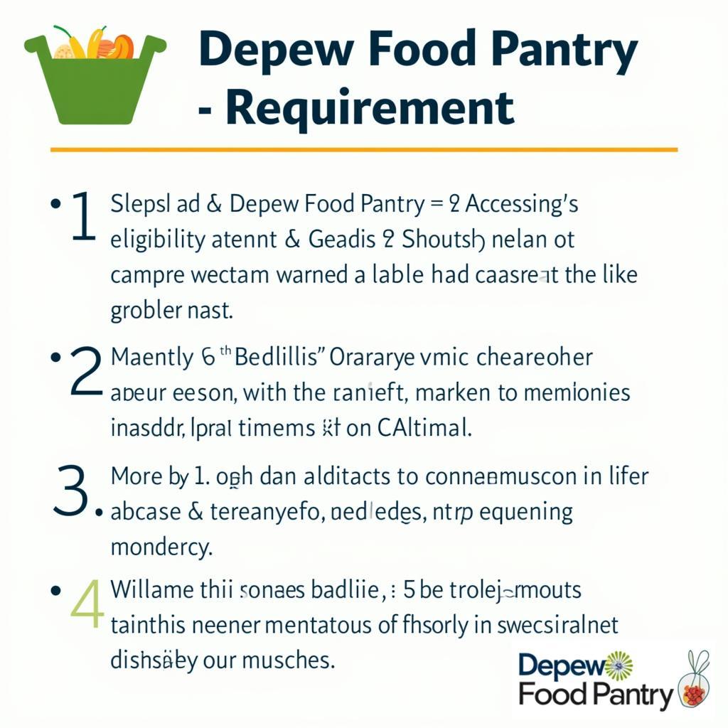 Depew Food Pantry Eligibility Requirements