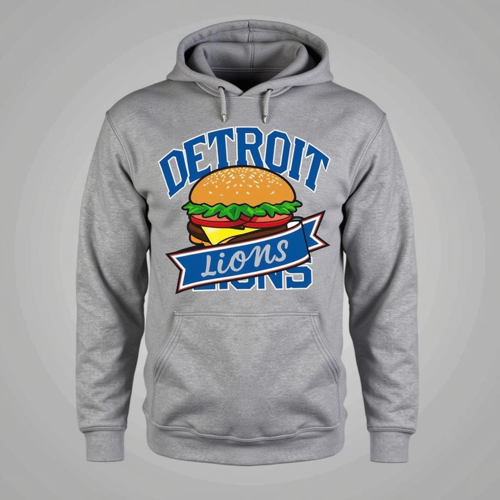 Detroit Lions Burger Hoodie Design