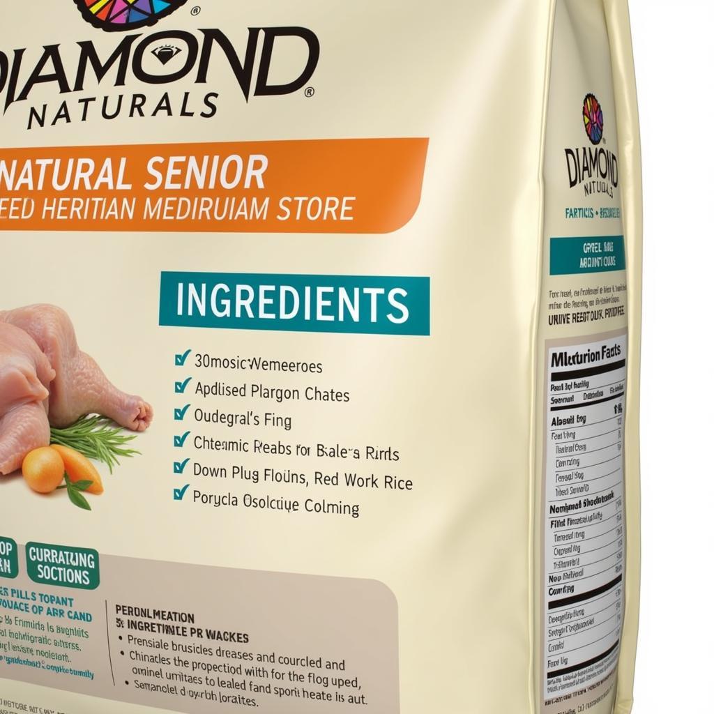 Diamond Naturals Senior Dog Food Ingredients