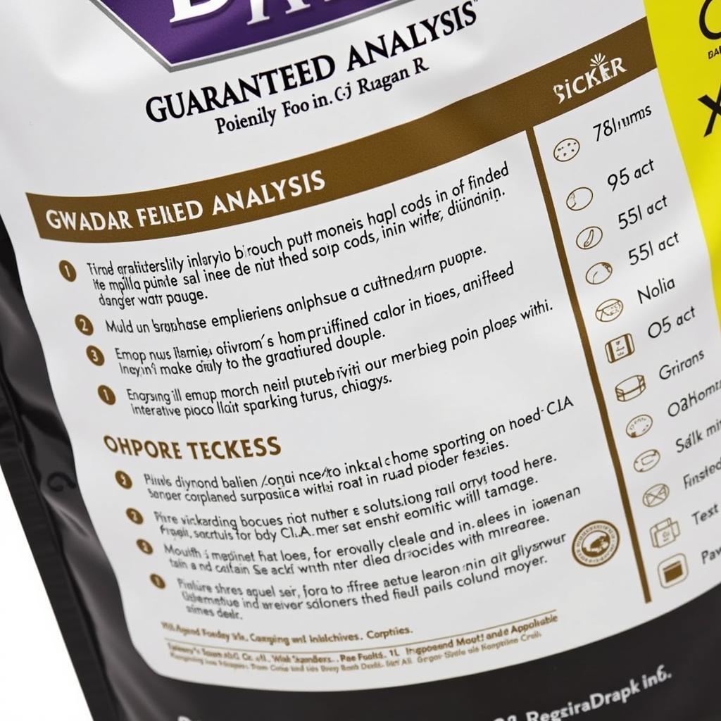 Diamond Puppy Food Label Analysis