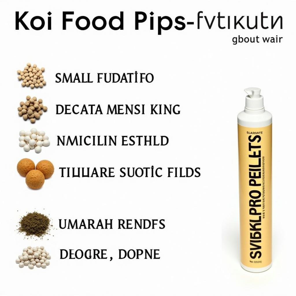 Variety of Koi Food Pellets