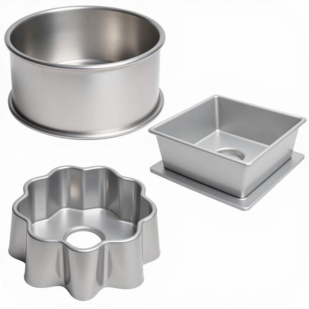 Various types of stainless steel angel food pans