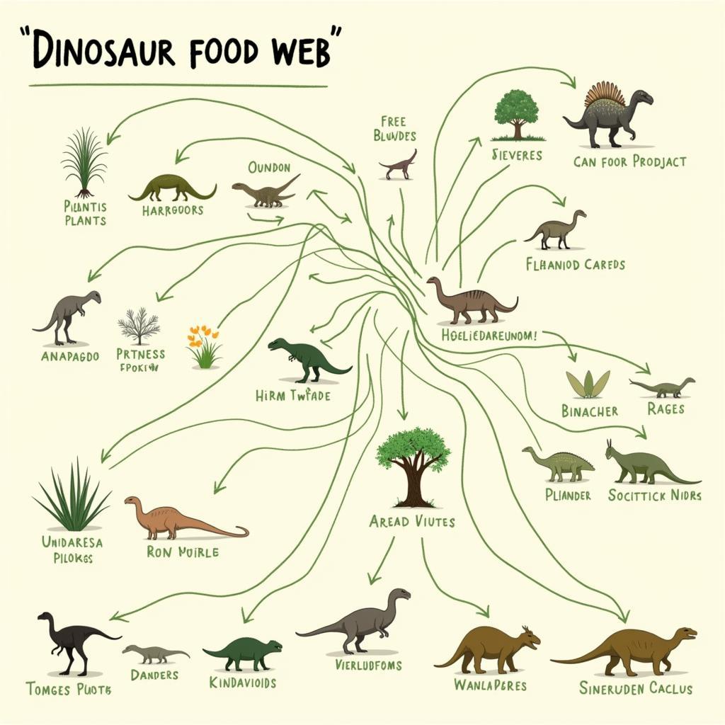 Complex Dinosaur Food Web