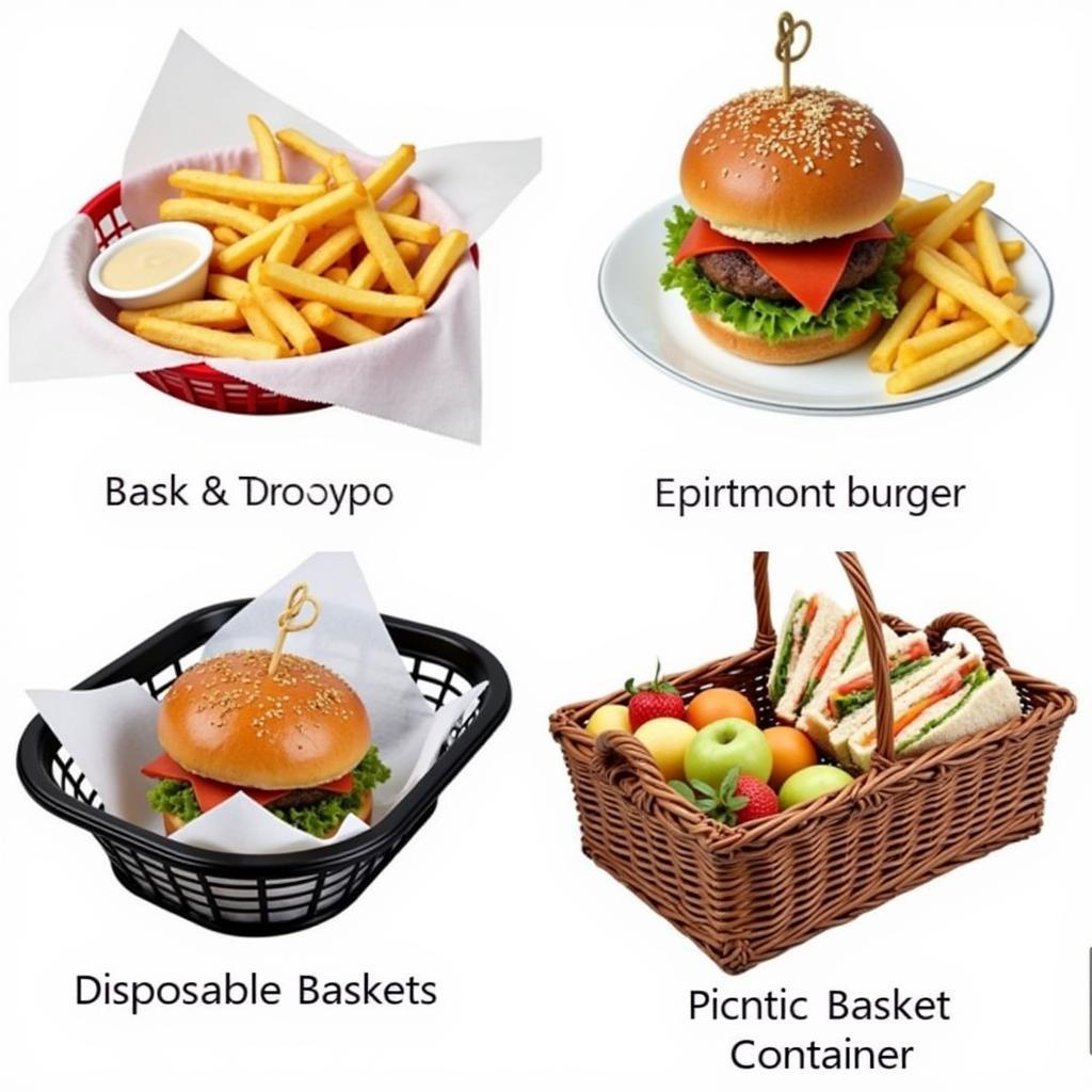 Food Presentation in Disposable Baskets