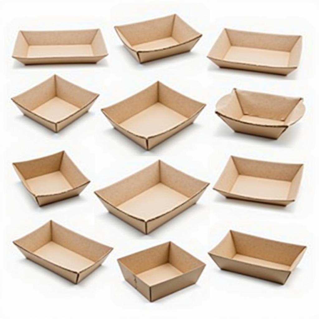 Variety of Disposable Paper Food Trays