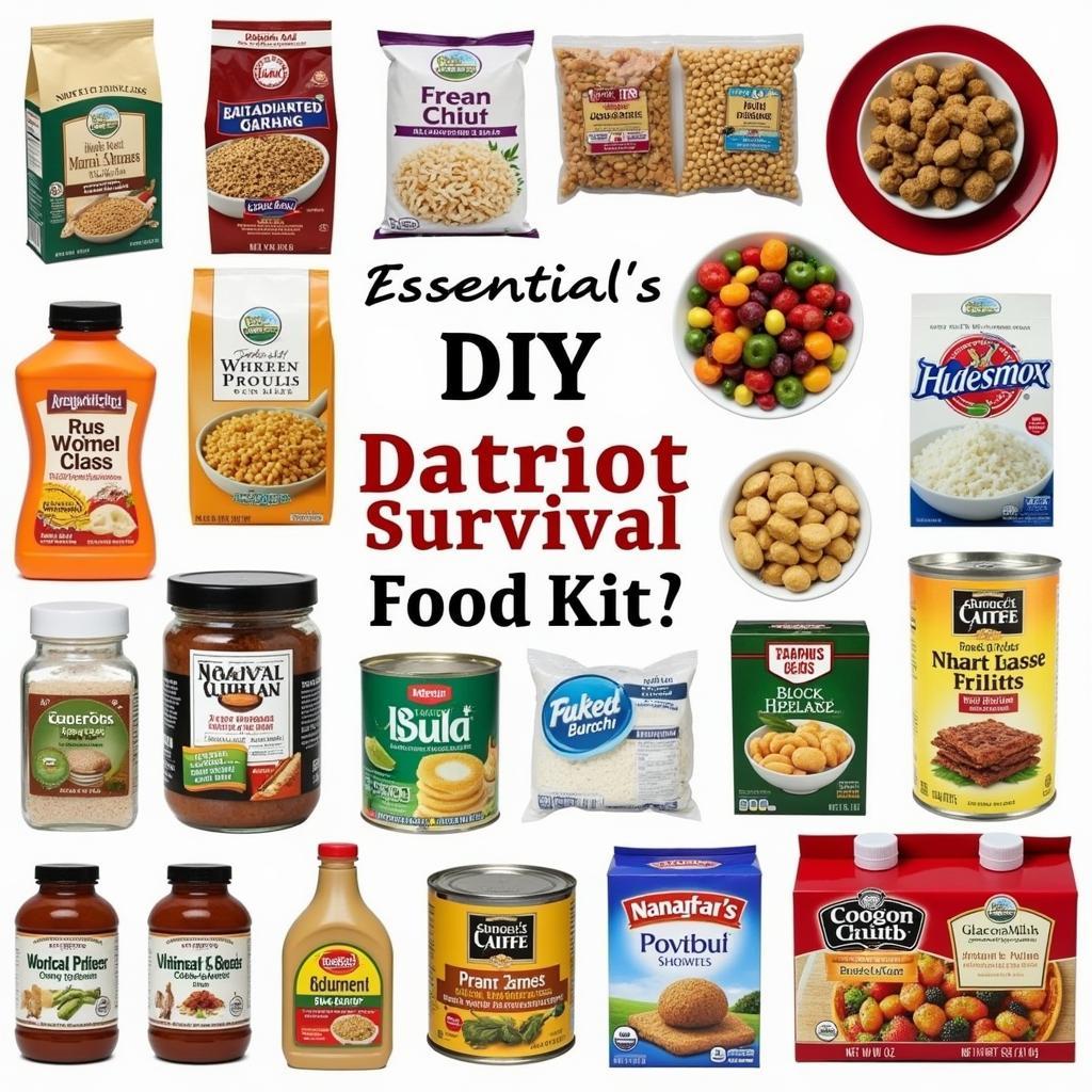 Essential items for a DIY patriot survival food kit