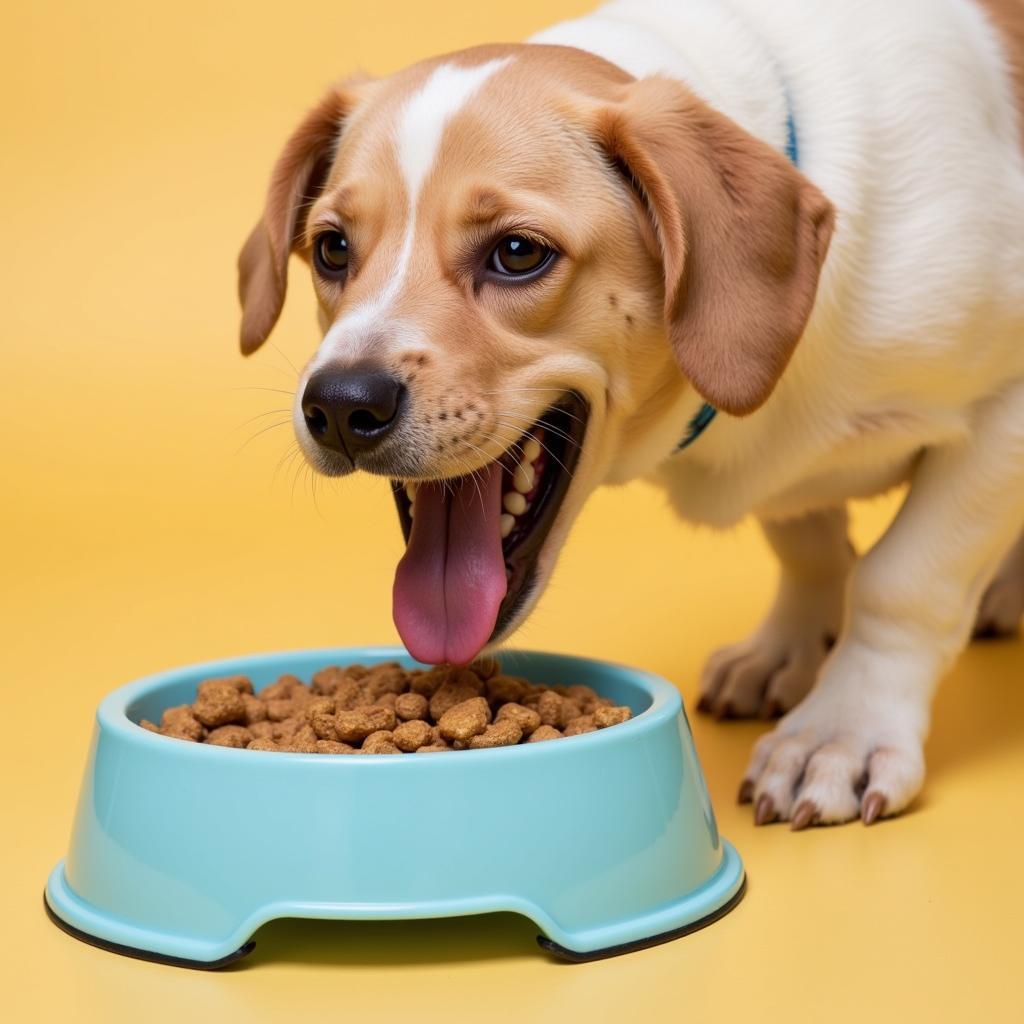 Happy Dog Enjoying Air Dried Food