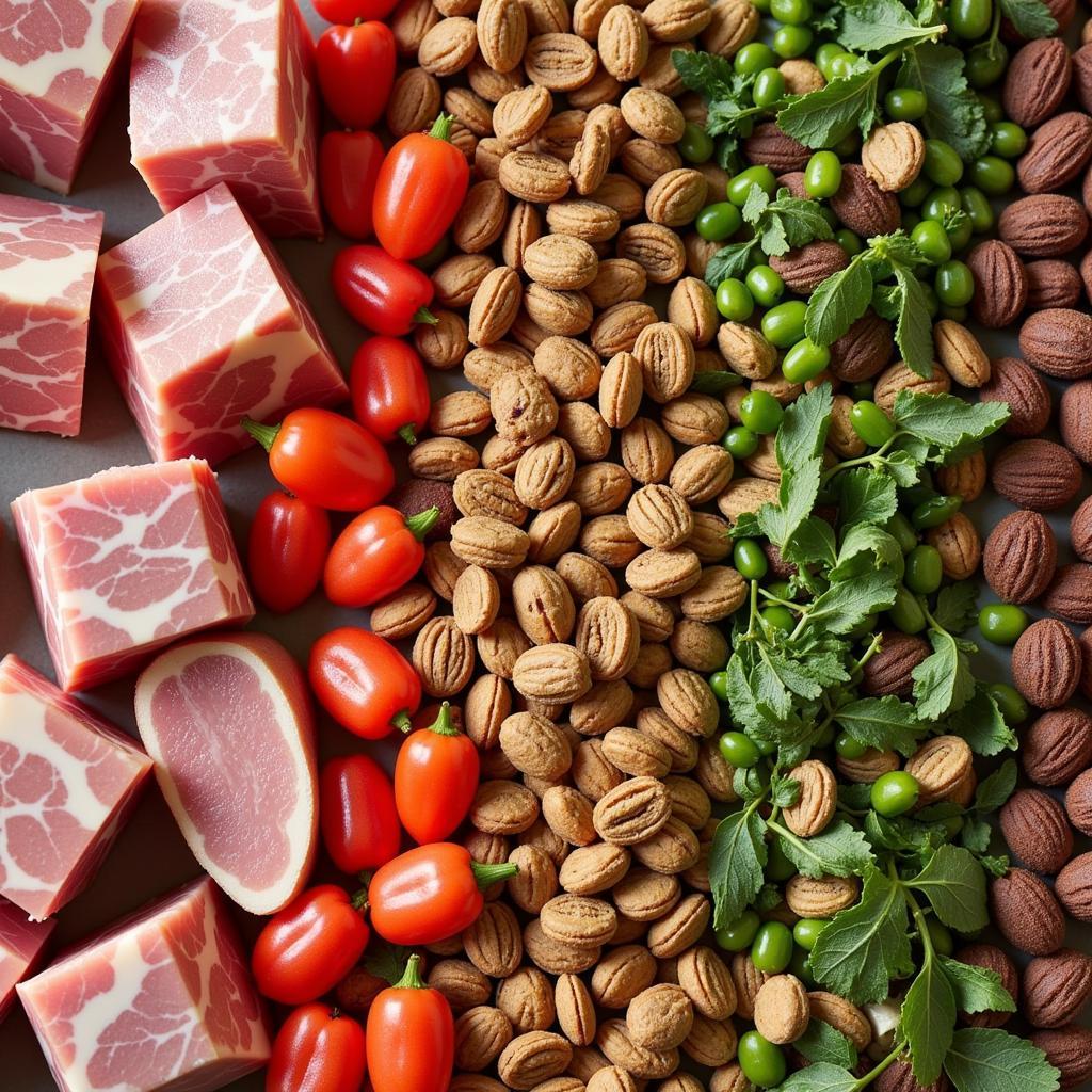 Dog Food Ingredients Close-Up