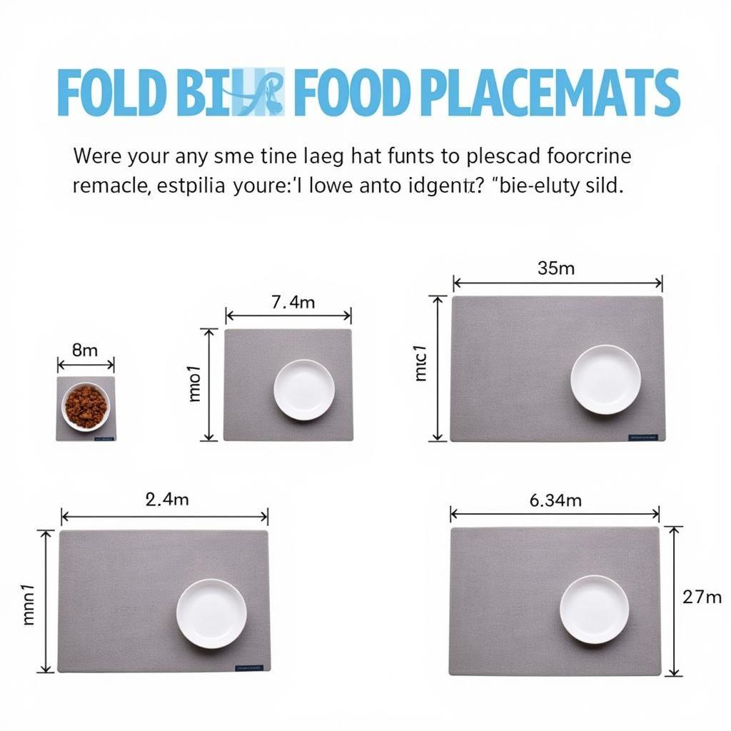 Dog Food Placemat Sizes