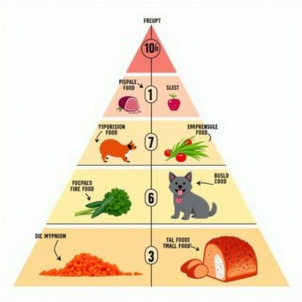 Dog Food Pyramid Illustration