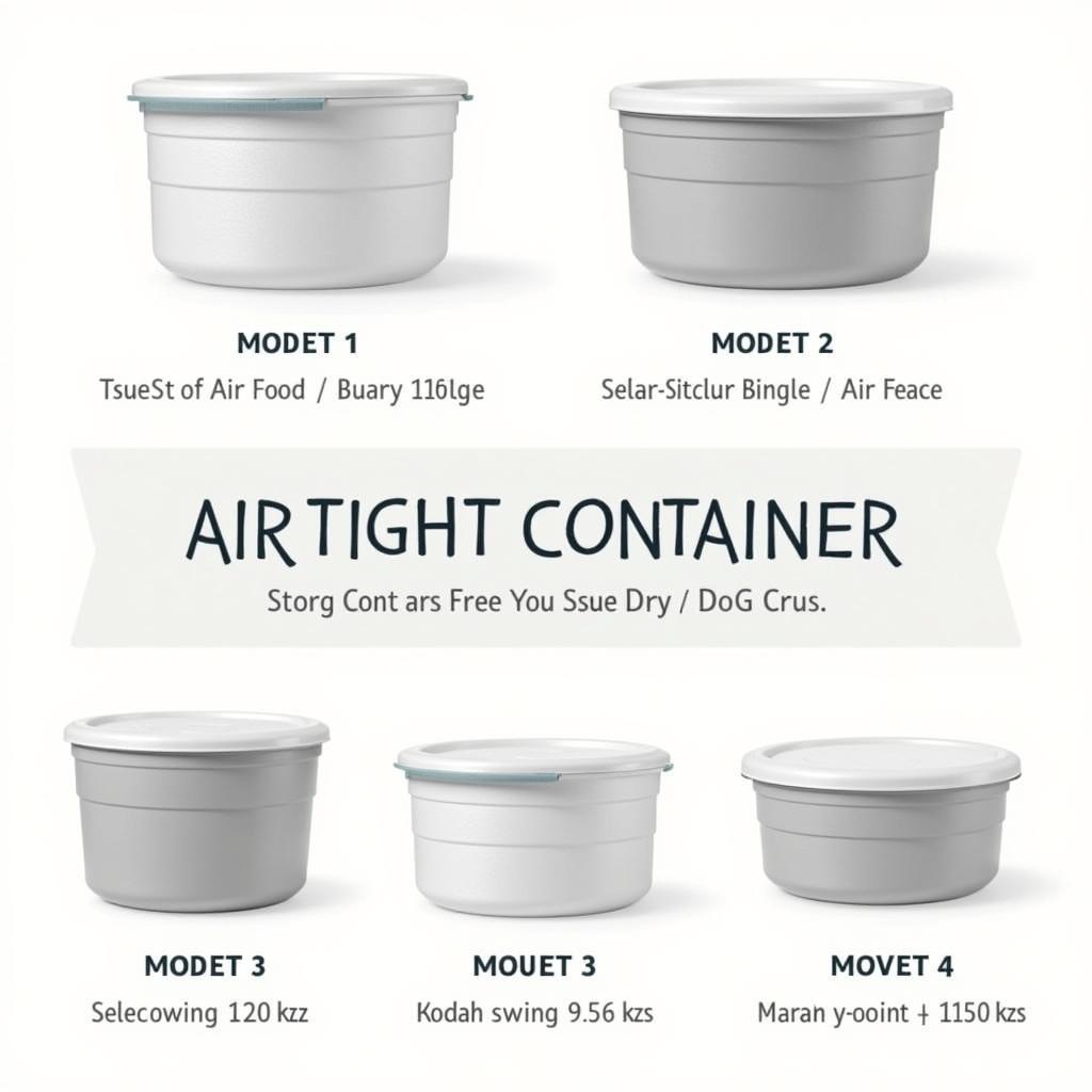 Various airtight containers for storing dry dog food.