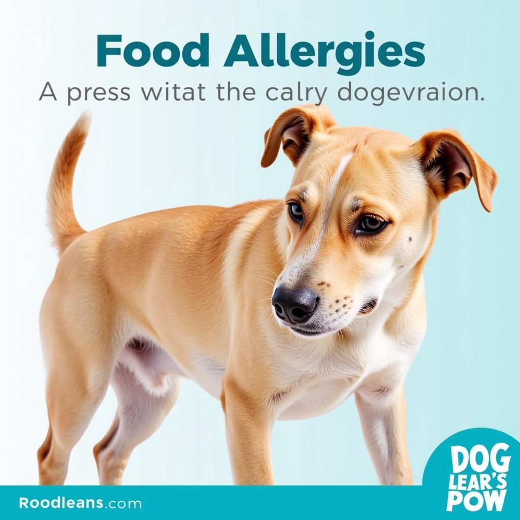 Dog scratching its ear due to a food allergy