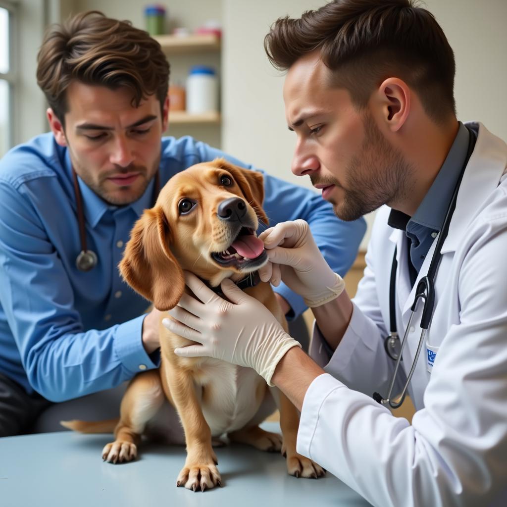 Dog Vomiting Undigested Food at Vet Visit