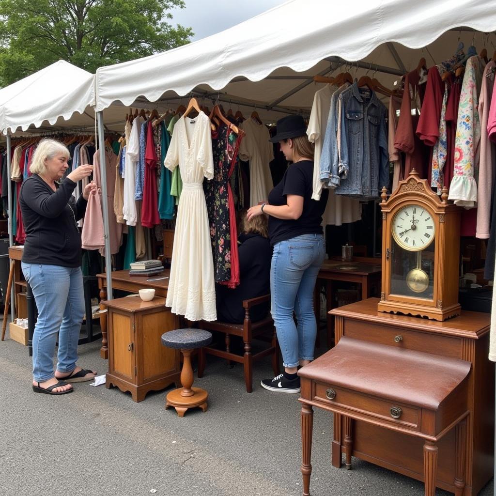 Vintage finds at Downtown Cary Food and Flea