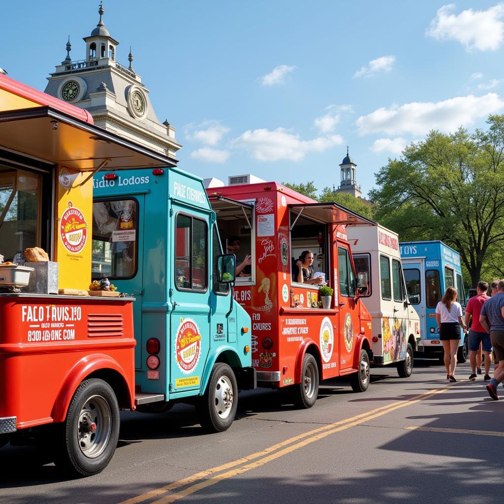 Diverse East Coast Food Trucks Offering Various Cuisines