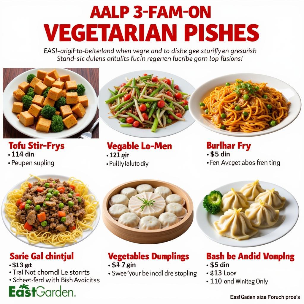 East Garden Chinese Food Menu Vegetarian Options