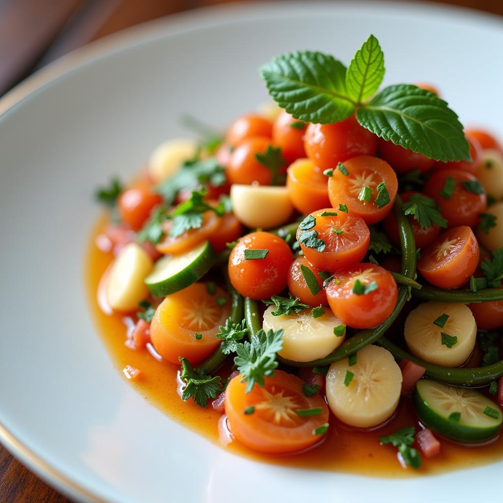 A beautifully plated dish featuring empire food products as key ingredients, emphasizing the culinary potential of the brand.