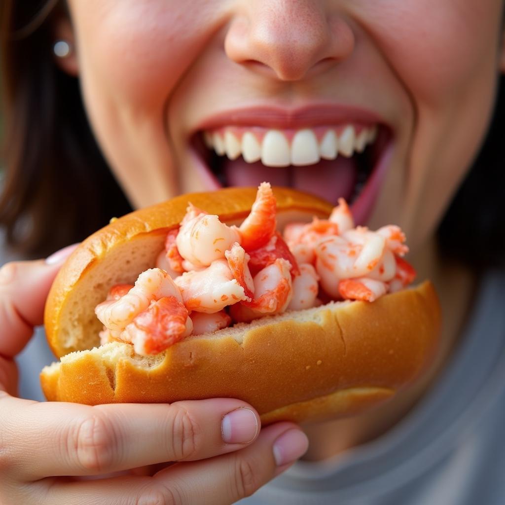 Enjoying a Mobstah Lobstah Lobster Roll