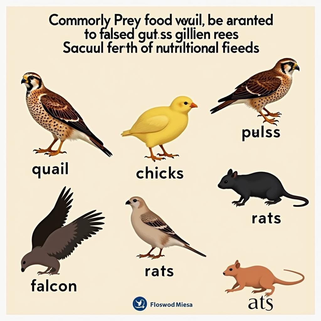 Variety of Prey Items for Falconry Food