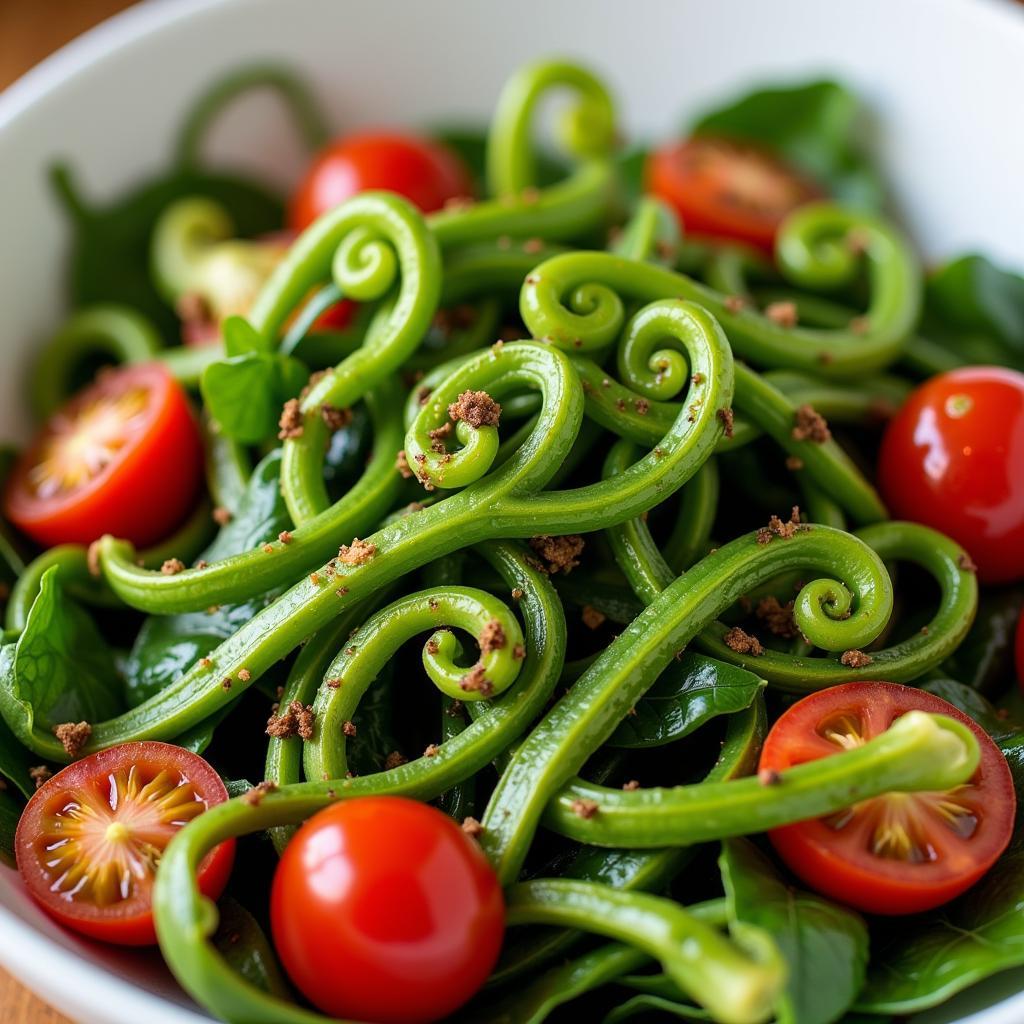 Fiddlehead Fern Salad with Lemon Vinaigrette