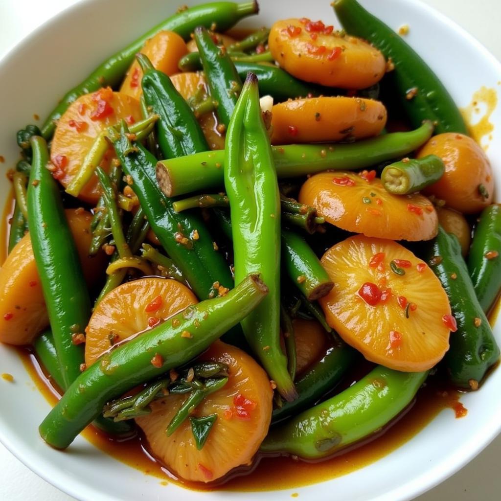 Filipino Vegetable Stir-fry with Paprika and Vinegar Sauce