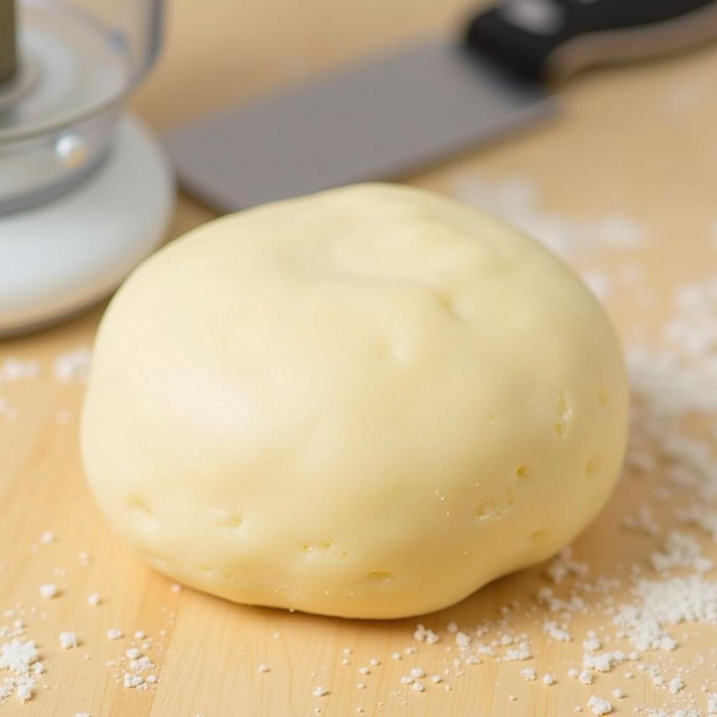 Perfectly kneaded dough made with a kugel blade food processor