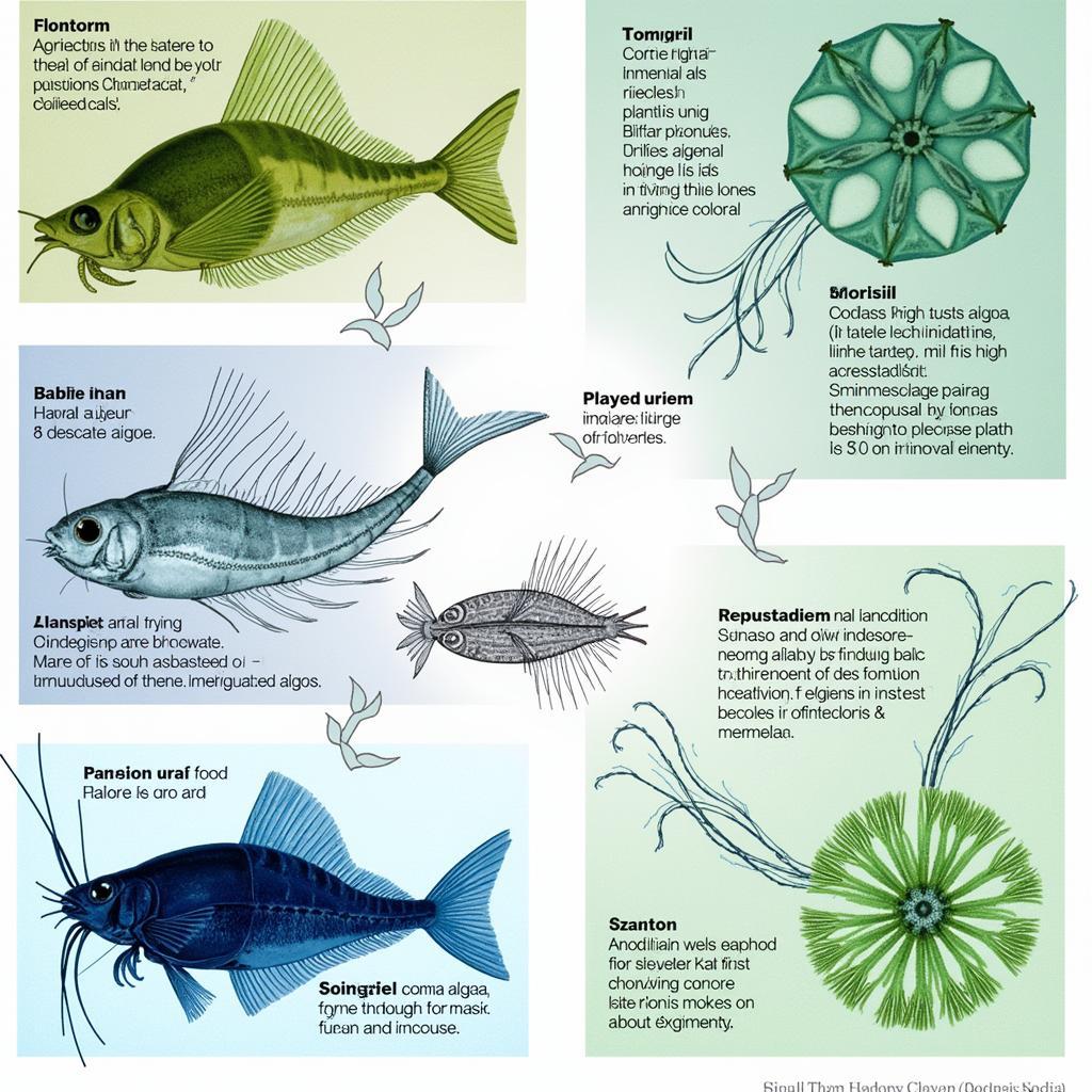 Various Fish Food Options: Algae, Krill, and Plankton