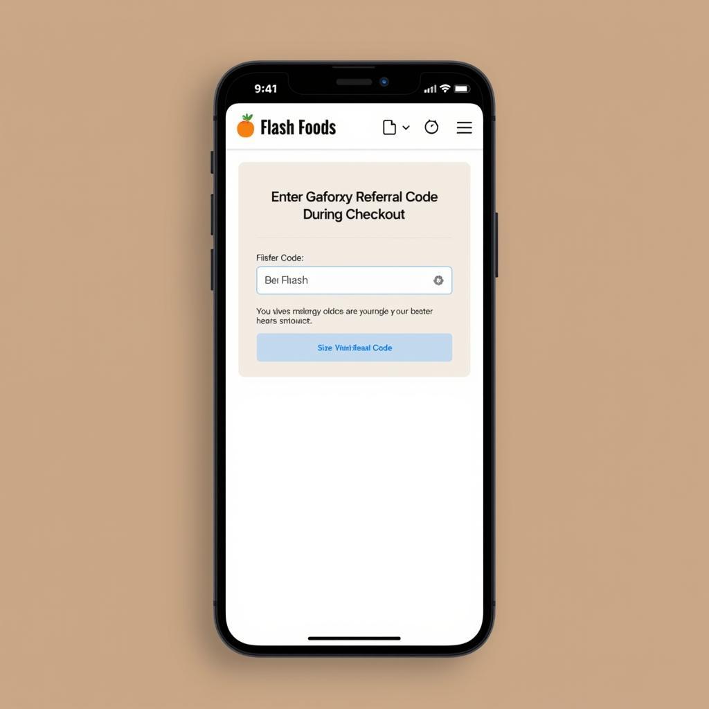 Using a Flash Foods Referral Code on the App