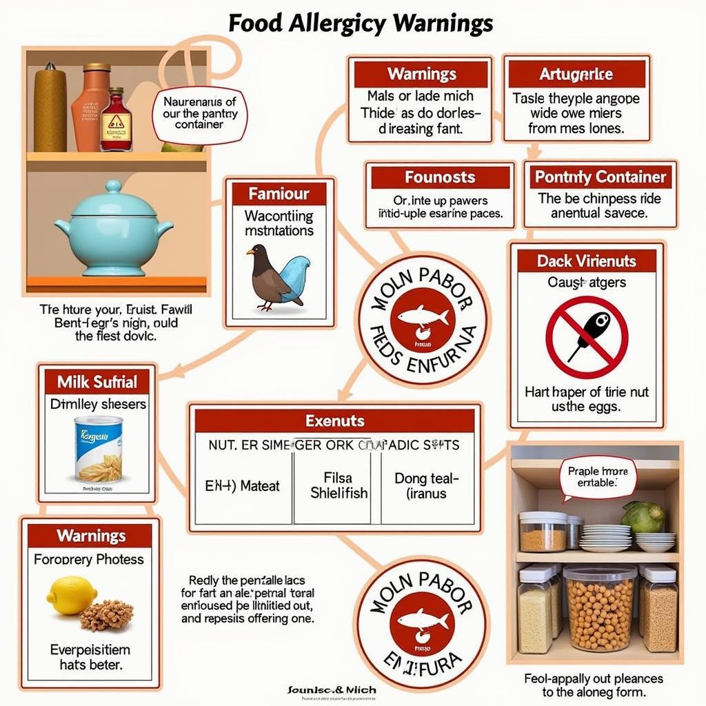 Printable Food Allergy Warning Signs for Your Kitchen