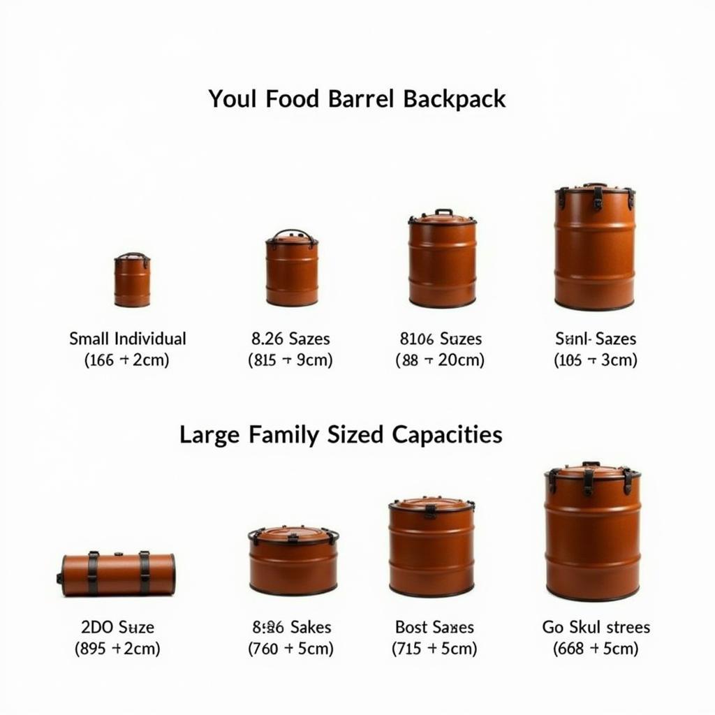 Food Barrel Backpack Size Comparison