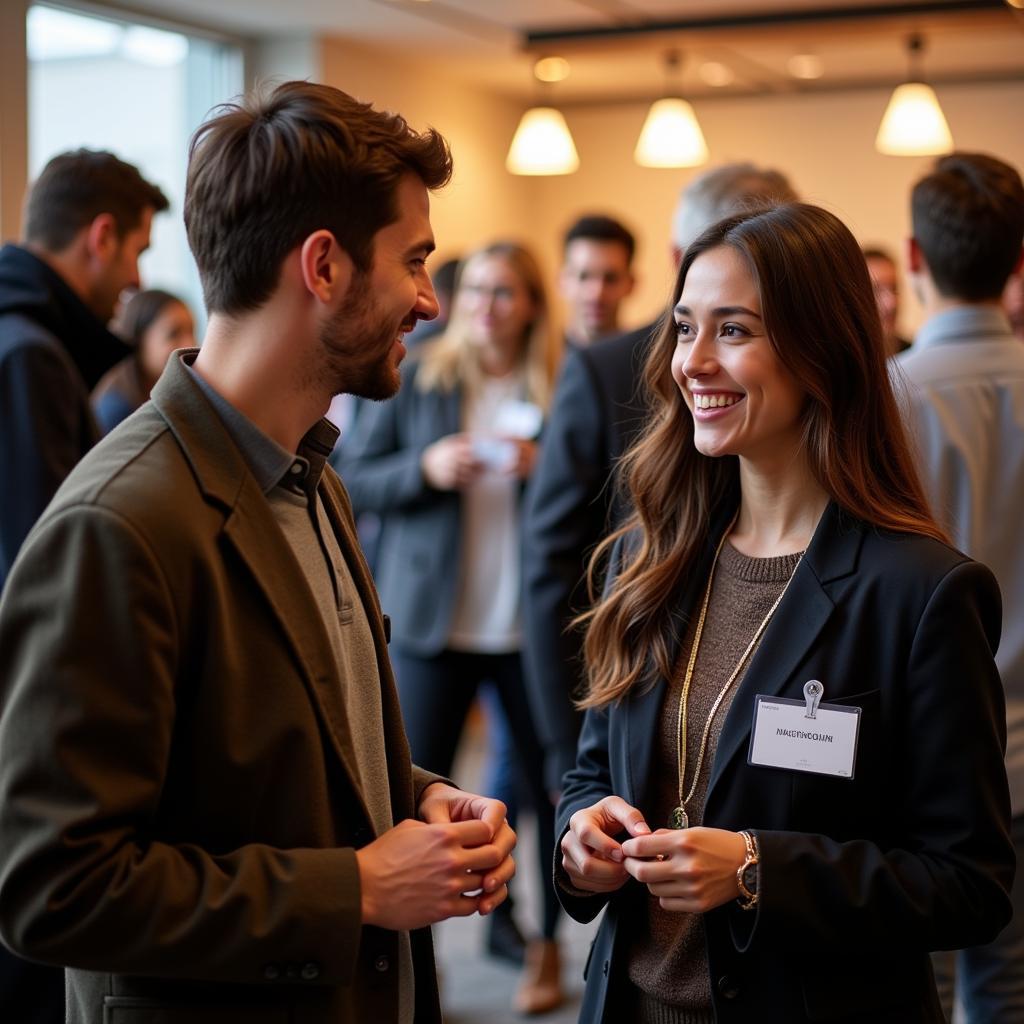 Networking at a Food and Beverage Industry Event to Secure Internship Opportunities