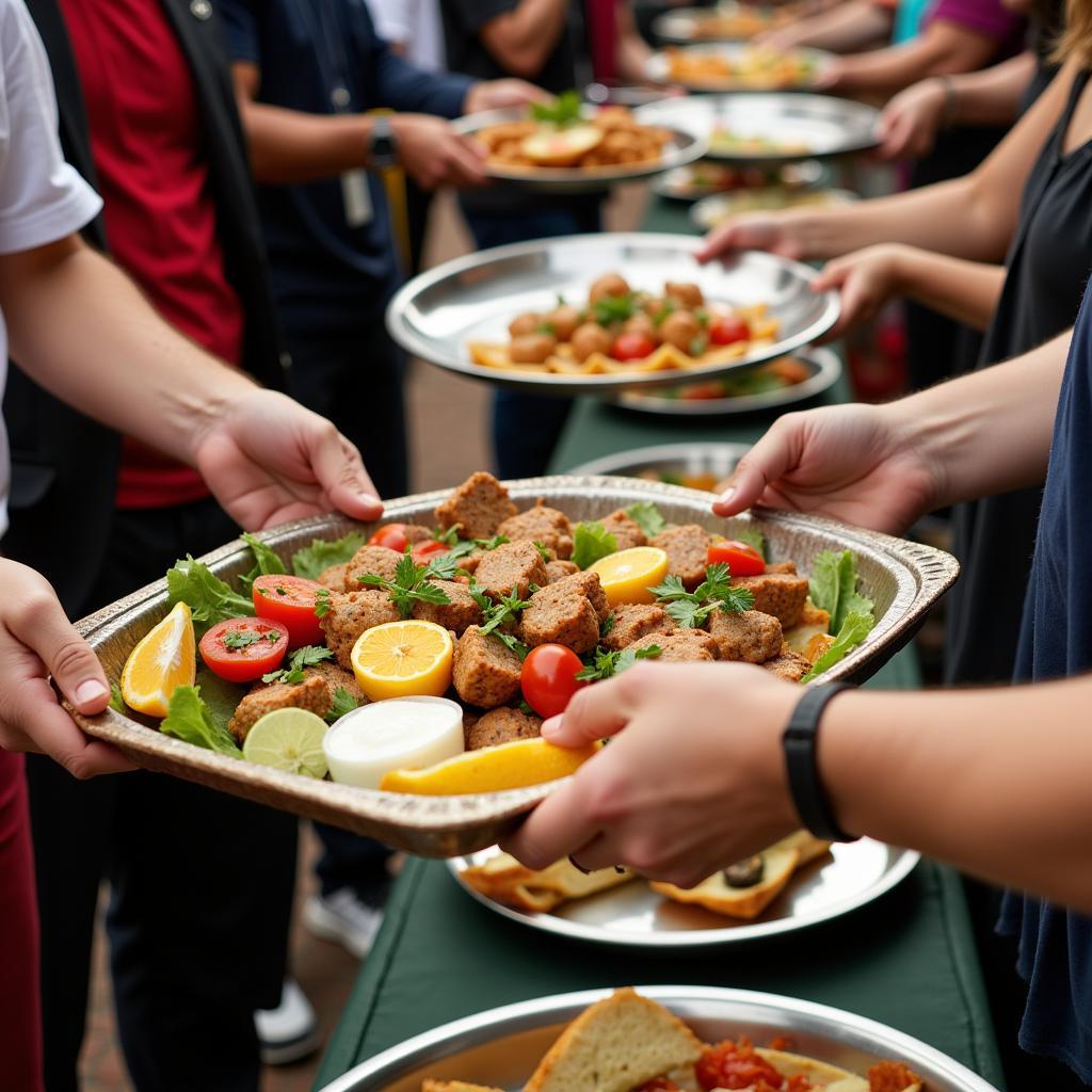 Food Boat Trays at an Event