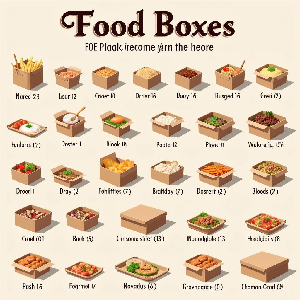 Assortment of Food Boxes in Glendale AZ