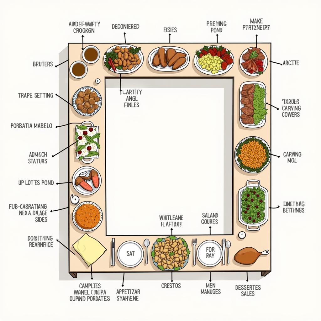 Efficient Food Buffet Table Layout