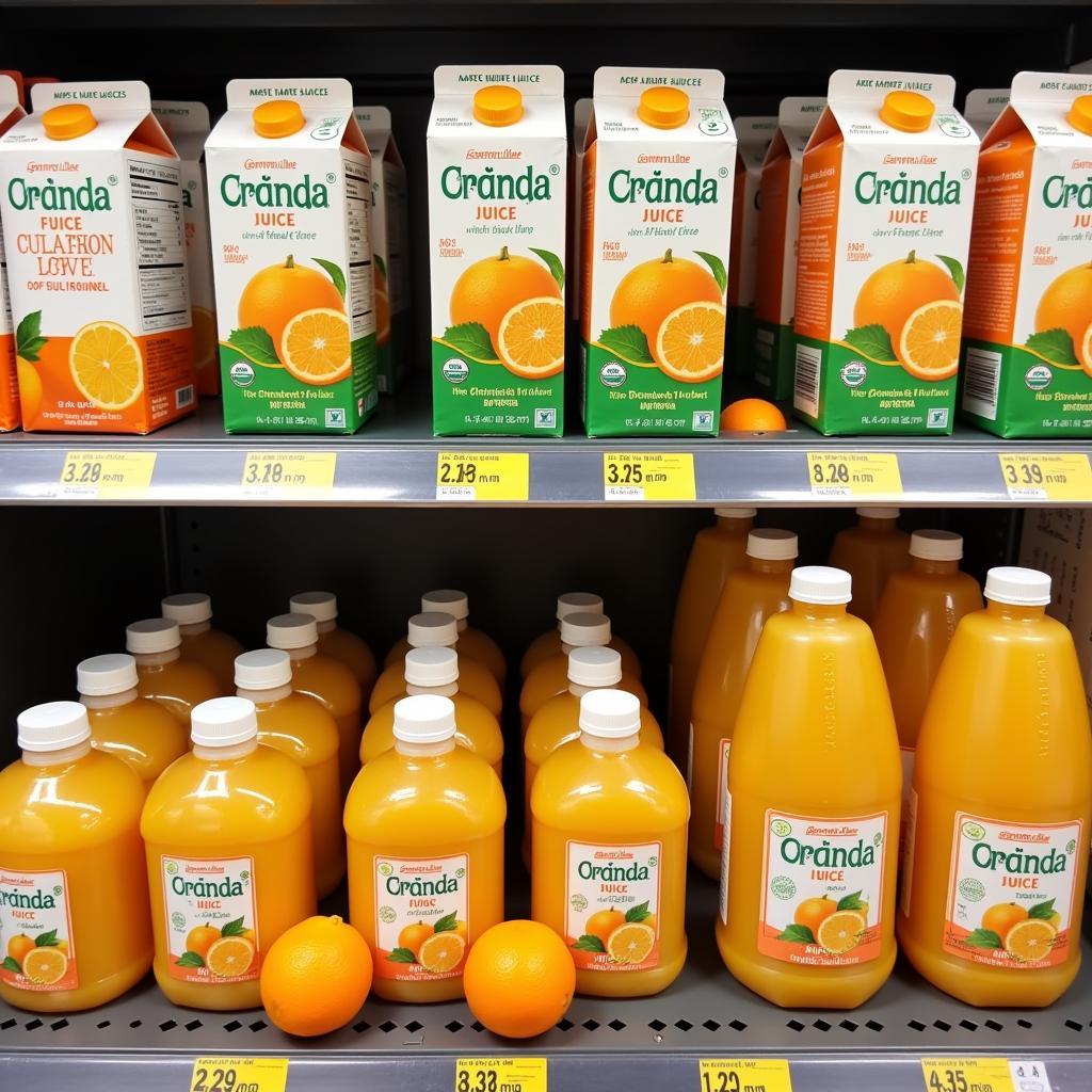 Variety of Food Club Orange Juice Options