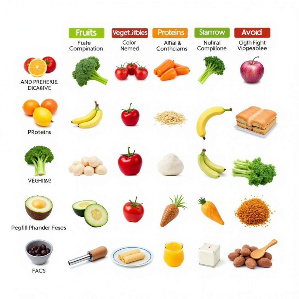 Example of a Food Combining Chart