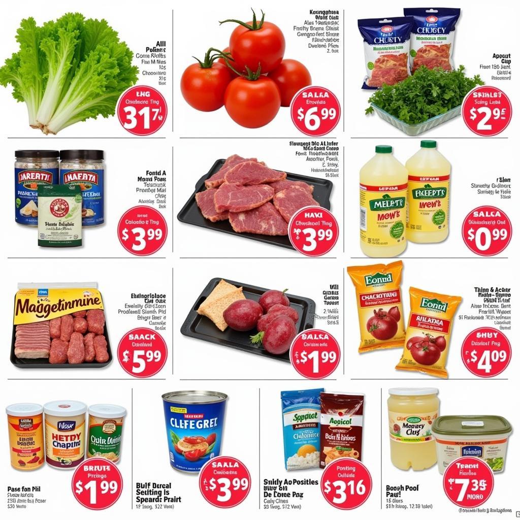 Food Mart Weekly Ad Deals: A Colorful Collage of Discounted Groceries