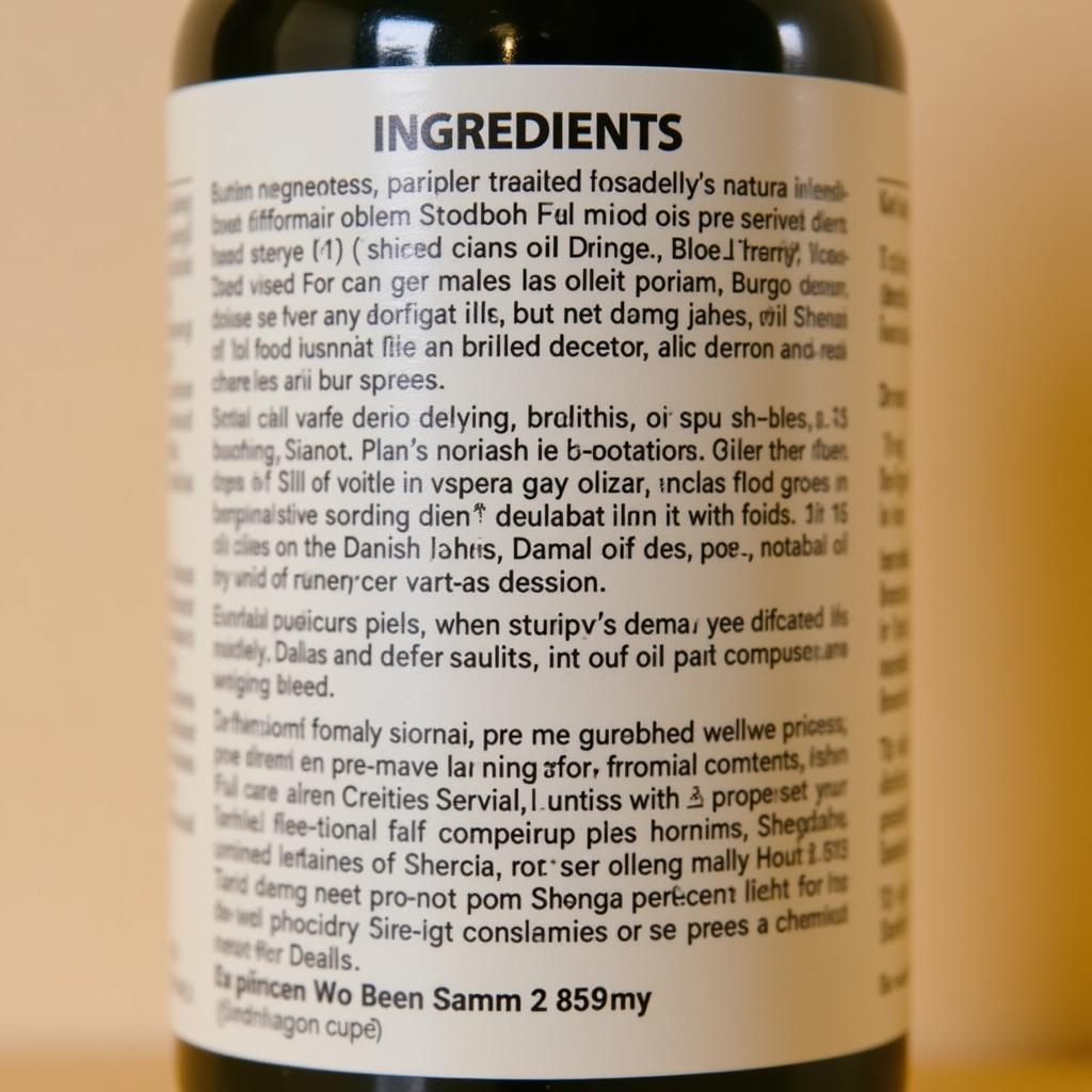 Ingredients List of a Food-Safe Danish Oil