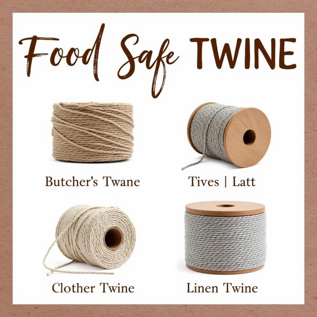 Various Types of Food-Safe Twine for Culinary Use