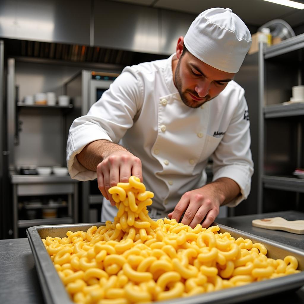 Food Service Mac and Cheese Preparation