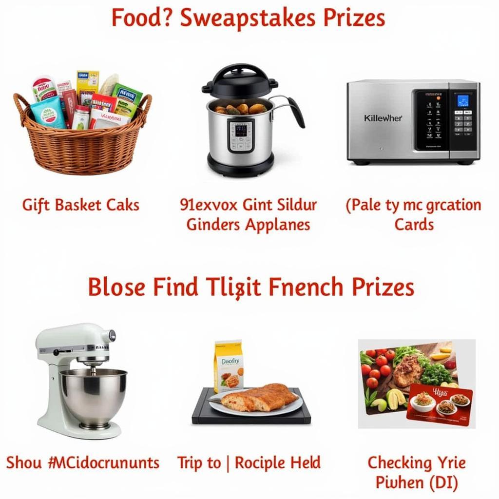 Variety of Food Sweepstakes Prizes