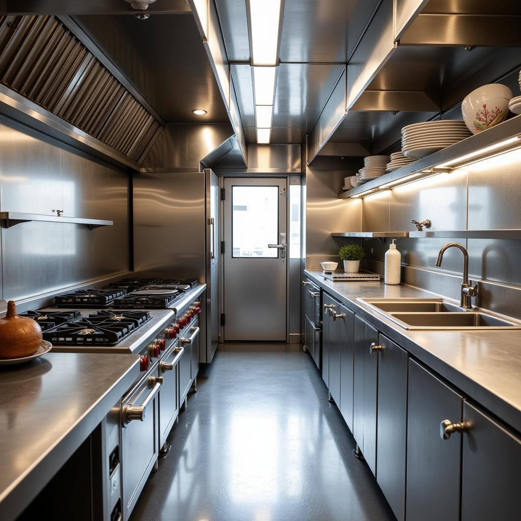 Modern Food Trailer Kitchen Interior