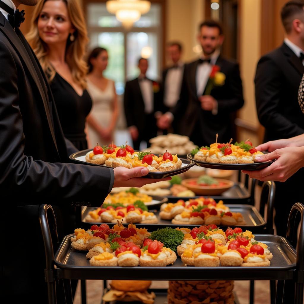 Food Tray Cart at a Catering Event