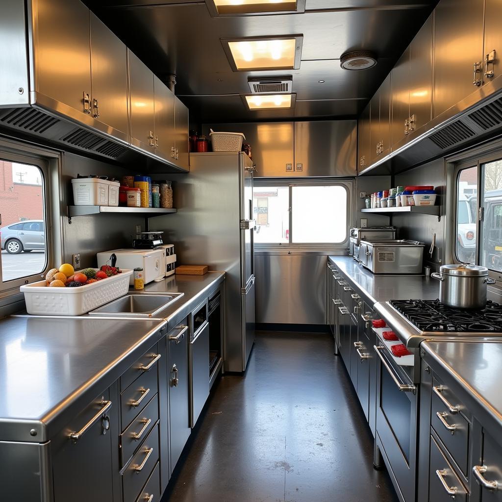 Efficient Food Truck Cabinet Organization