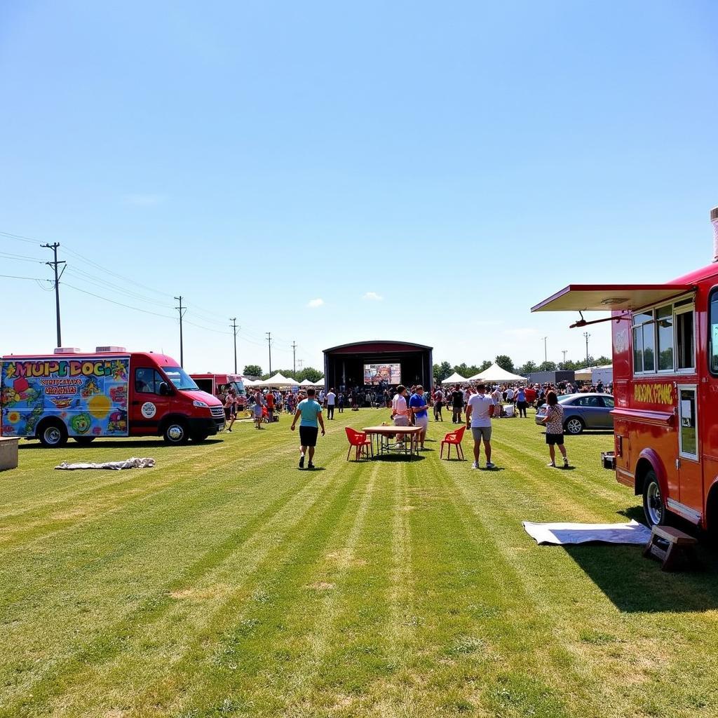 Food Trucks Arriving at a Fly In