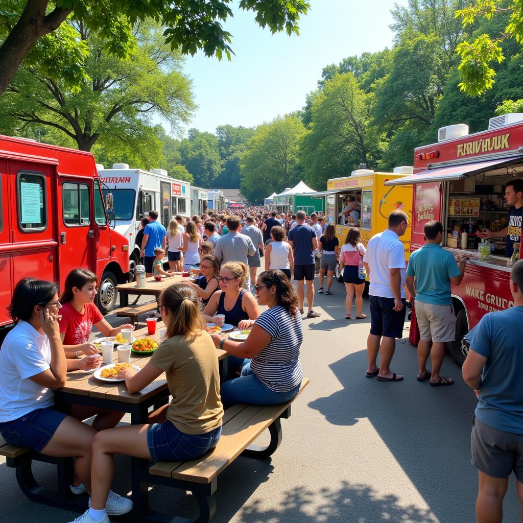 Food Truck Friday Pound Ridge Crowd