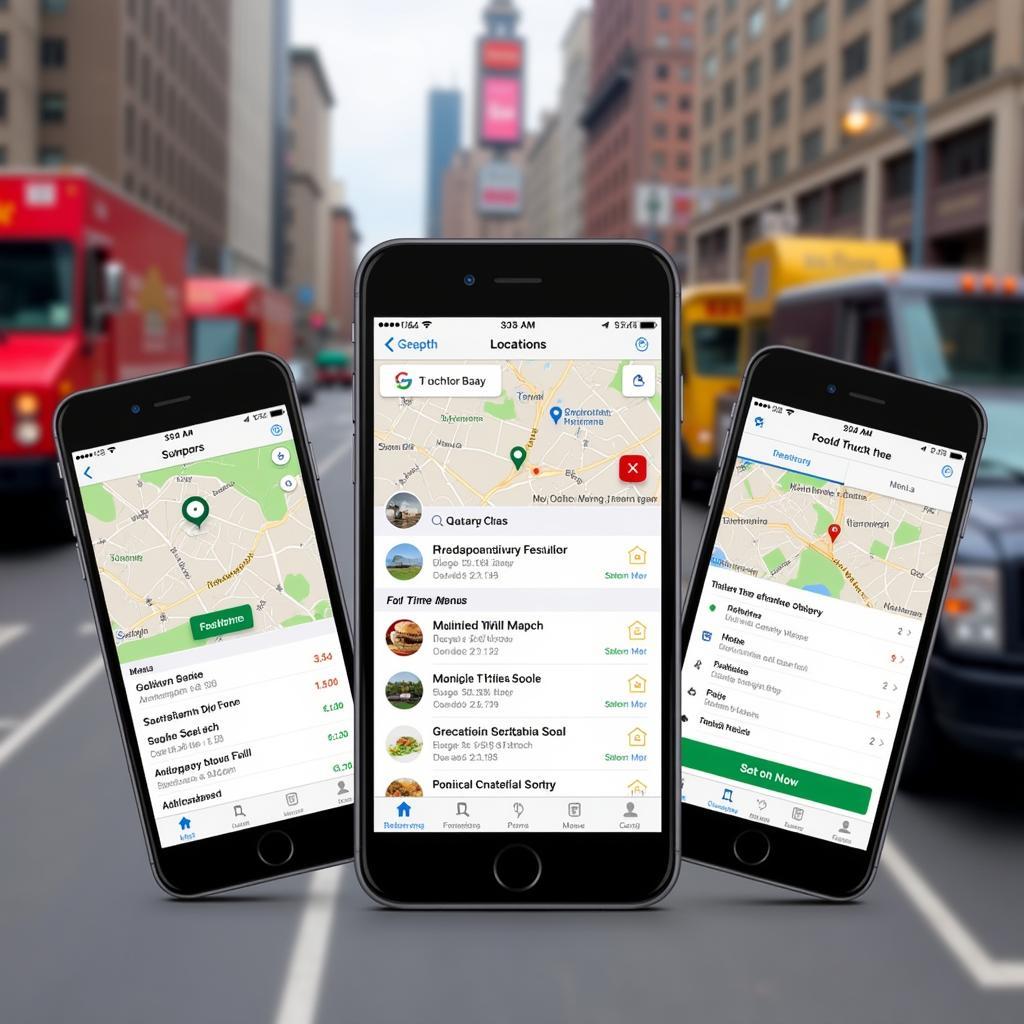 Food Truck Locating Apps on a Smartphone